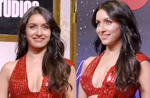 Shraddha Kapoor slays as lady in red wearing plunging blouse with semi-sequinned saree